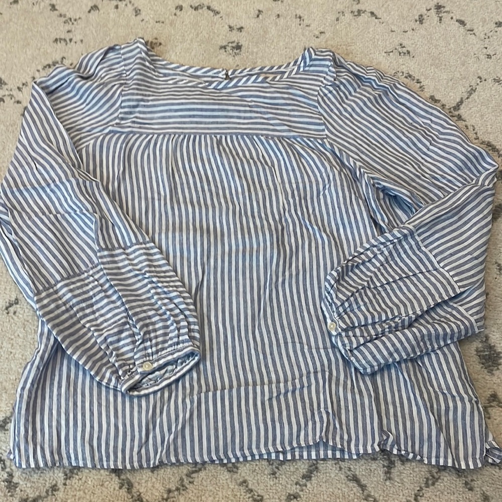 LOFT Striped Long Sleeve Top - size medium